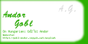 andor gobl business card